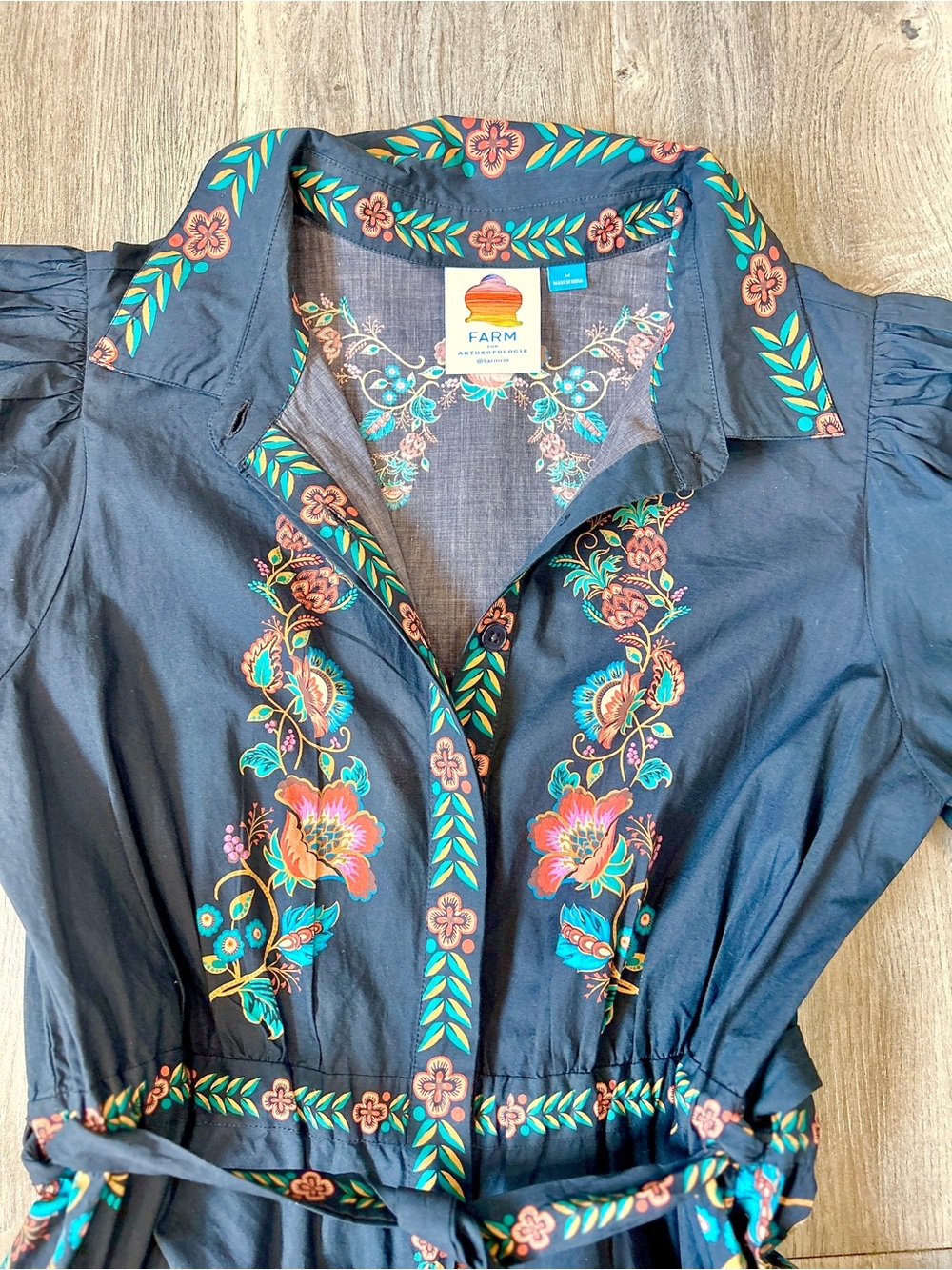 Farm Rio x Anthropologie Poplin Printed Shirting Jumpsuit - Medium - Picture 2 of 15
